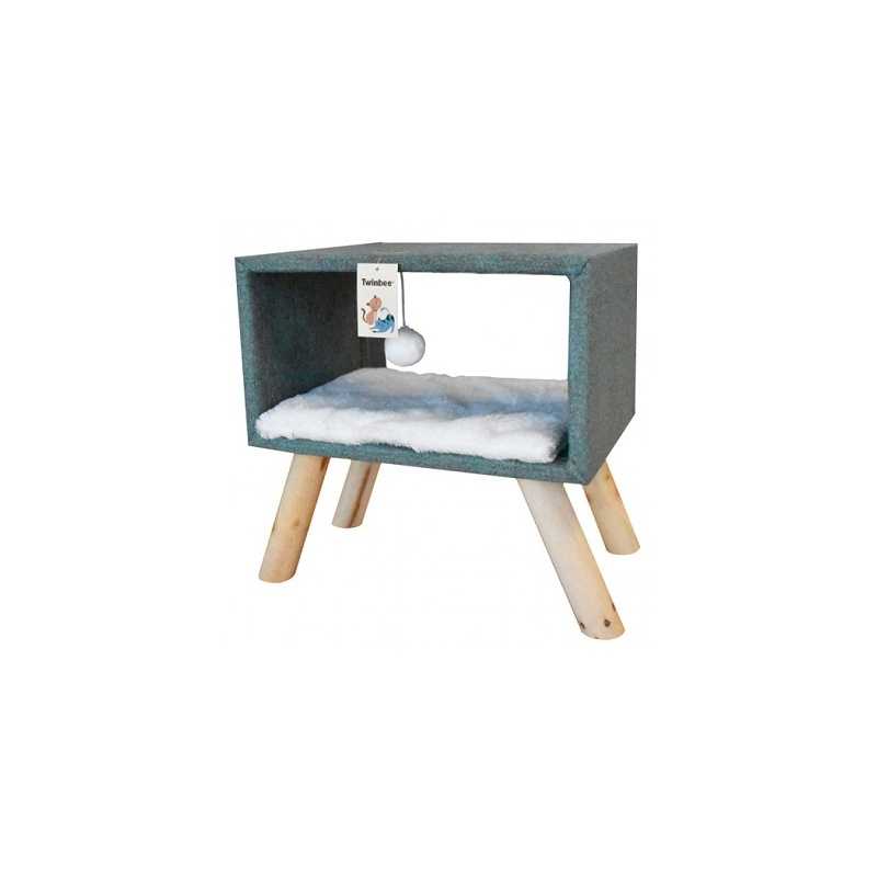 Twinbee Rascador juguete colgante Gris y beige - 43,5x30x43,5 cm
